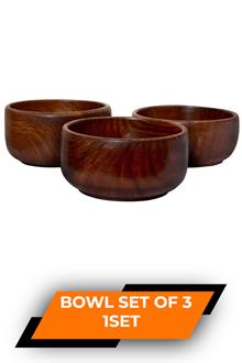 Wooden Bowl Set Of 3
